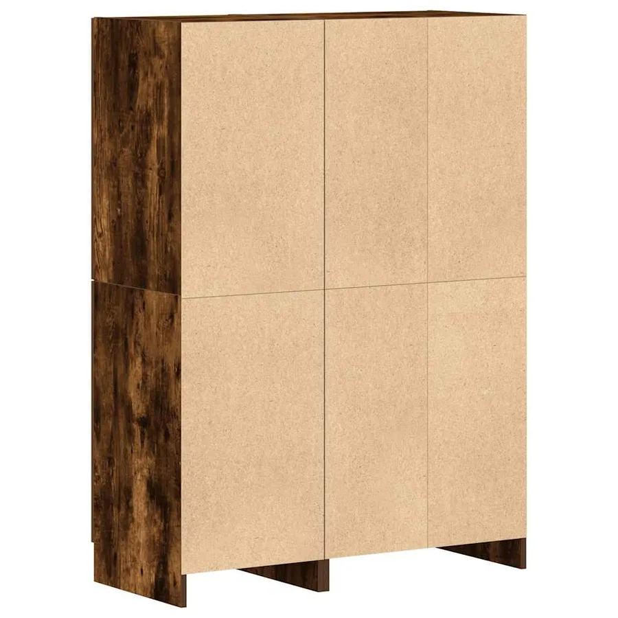 Ensemble d'armoires de cuisine 2 pcs chêne fumé bois ingénierie - 9