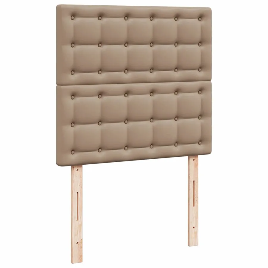 Cadre de lit ottoman et matelas cappuccino 100x200cm similicuir - 10