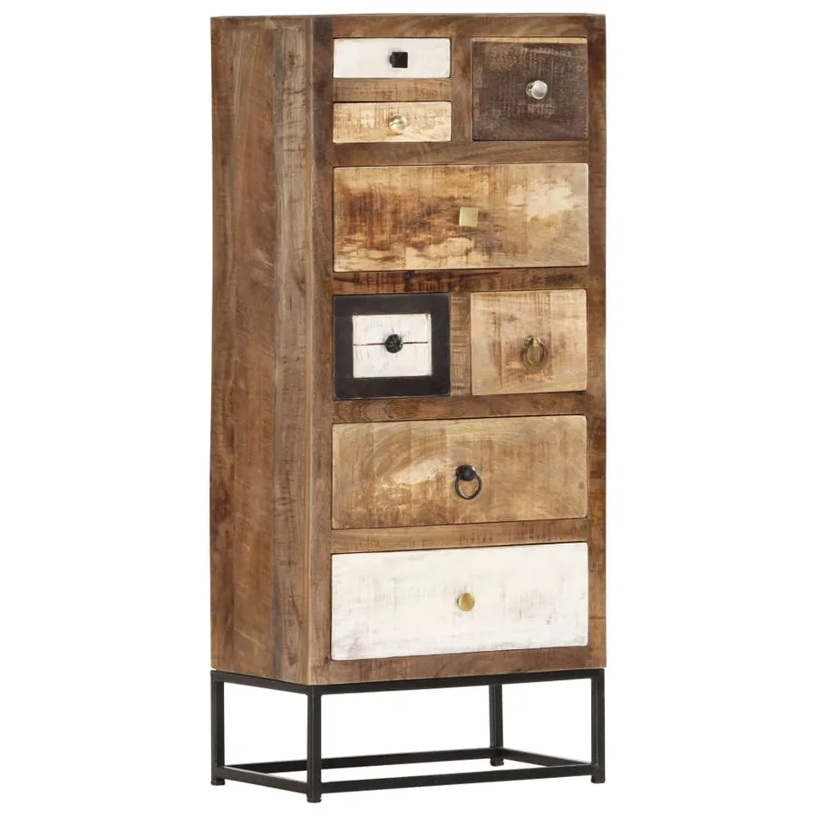 Armoire à tiroirs 45 x 30 x 105 cm Bois de récupération massif - 10