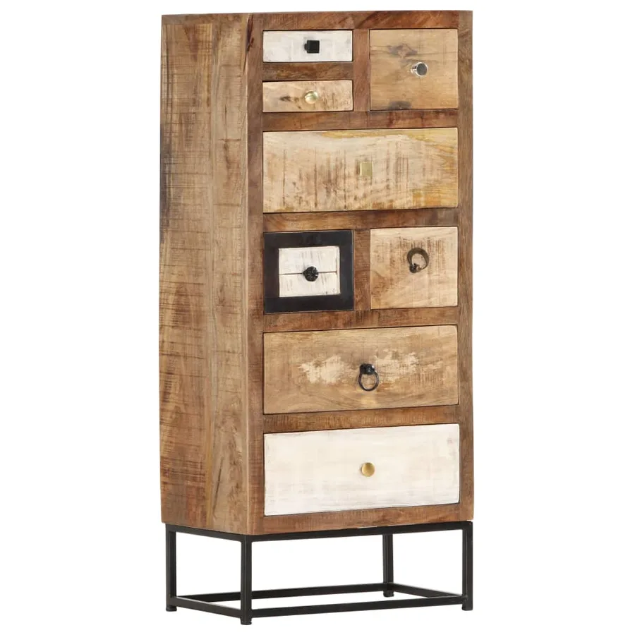 Armoire à tiroirs 45 x 30 x 105 cm Bois de récupération massif - 8