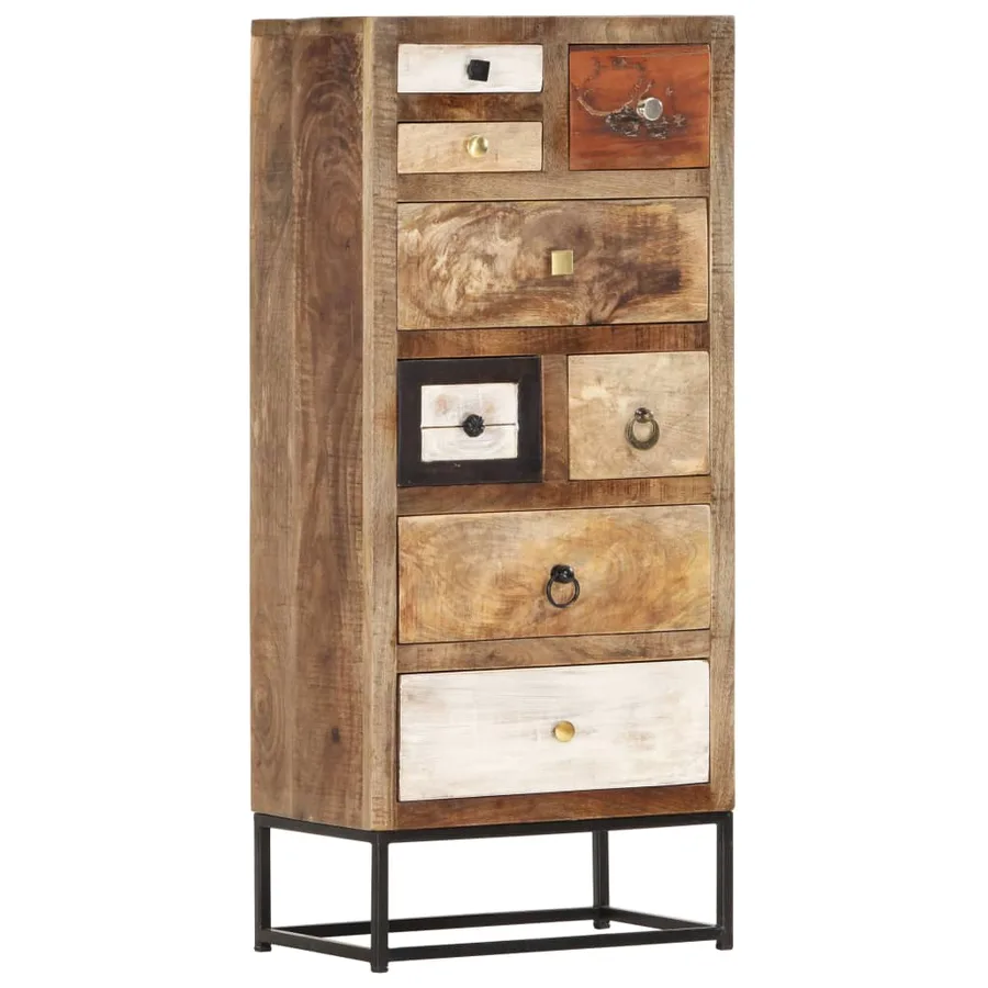 Armoire à tiroirs 45 x 30 x 105 cm Bois de récupération massif - 9
