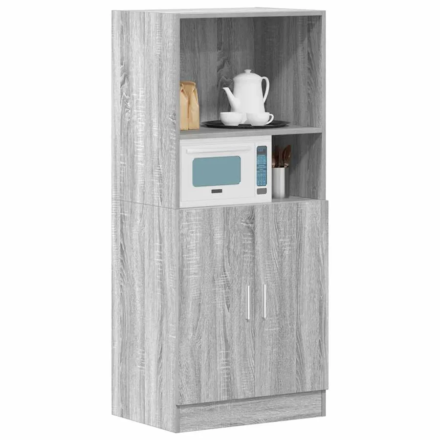 Armoire de cuisine sonoma gris 57x41,5x131,5 cm bois ingénierie - 3