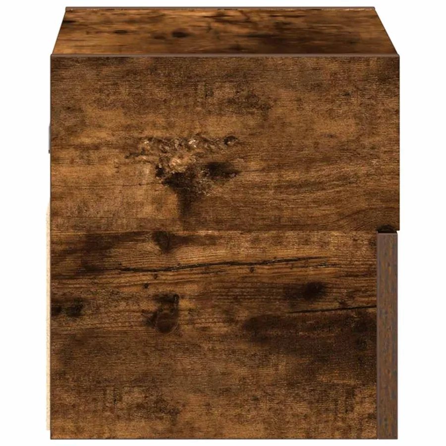 Table de chevet murale chêne fumé 45x26x28,5 cm - 6