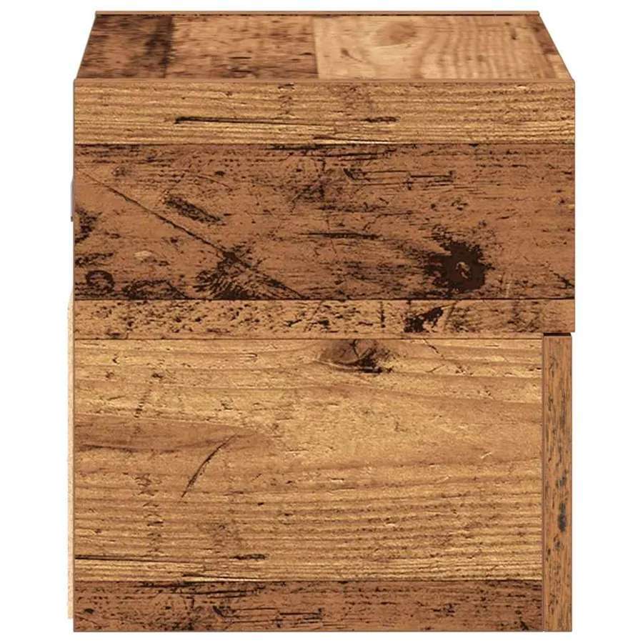 Table de chevet murale vieux bois 45x26x28,5 cm - 6