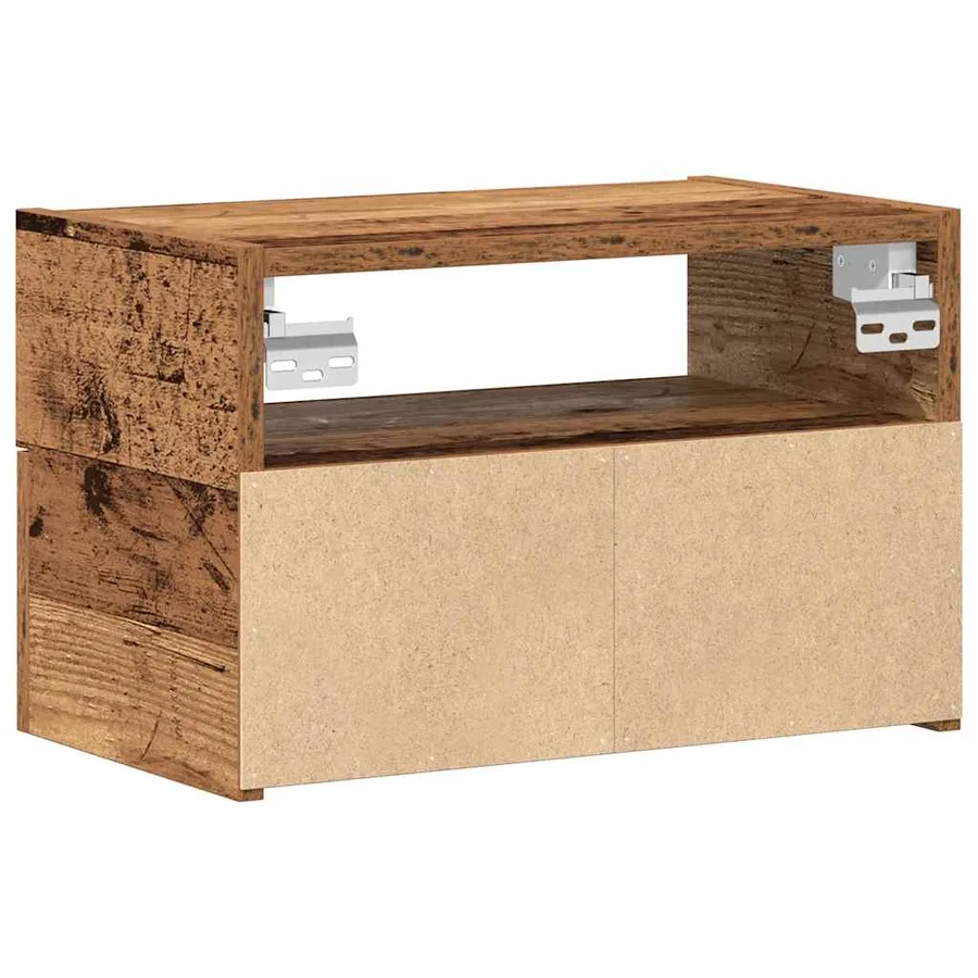 Table de chevet murale vieux bois 45x26x28,5 cm - 7