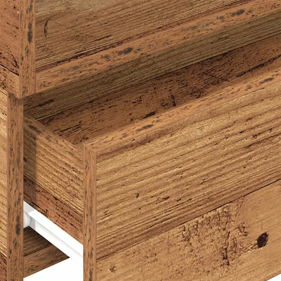 Table de chevet murale vieux bois 45x26x28,5 cm - 9