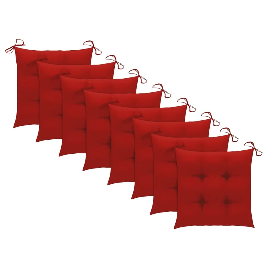Chaises pliables d'extérieur lot de 8 et coussins Bois d'acacia - 5