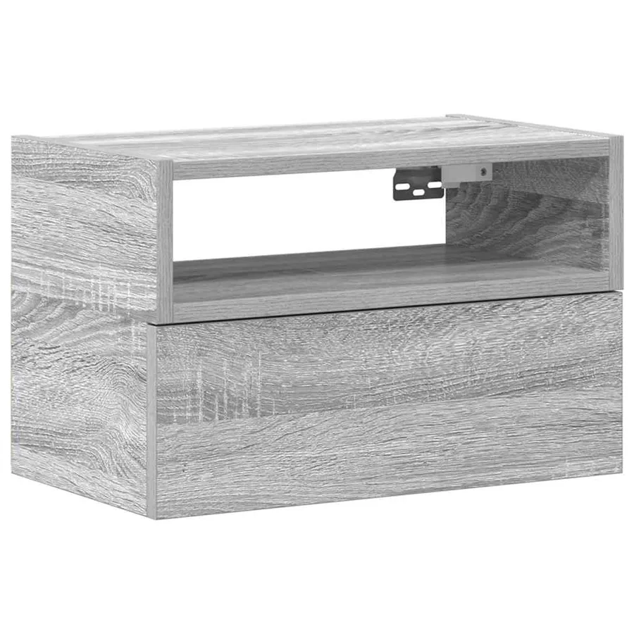 Table de chevet murale sonoma gris 45x26x28,5 cm - 2