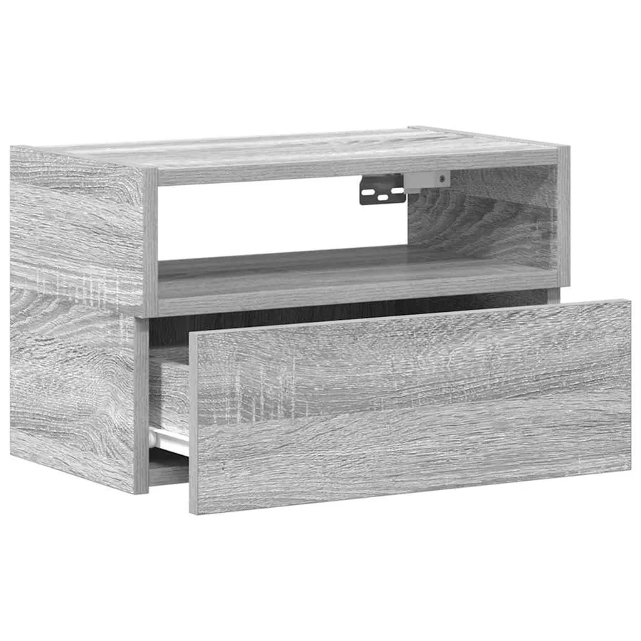 Table de chevet murale sonoma gris 45x26x28,5 cm - 5