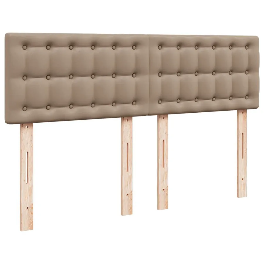 Cadre de lit ottoman et matelas cappuccino 140x200cm similicuir - 9