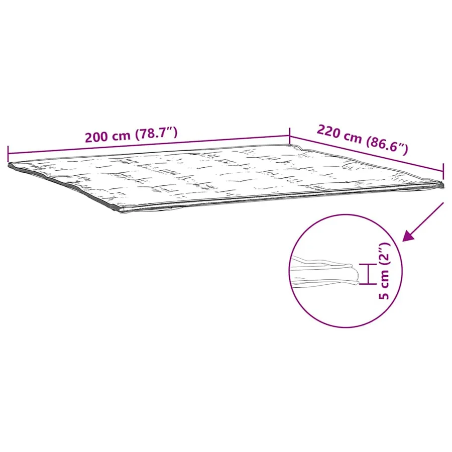 Protège-matelas blanc 200x220 cm - 7