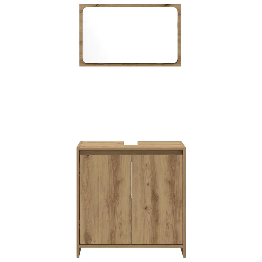 Ensemble de meubles salle de bain 2 pcs bois d'ingénierie - 5