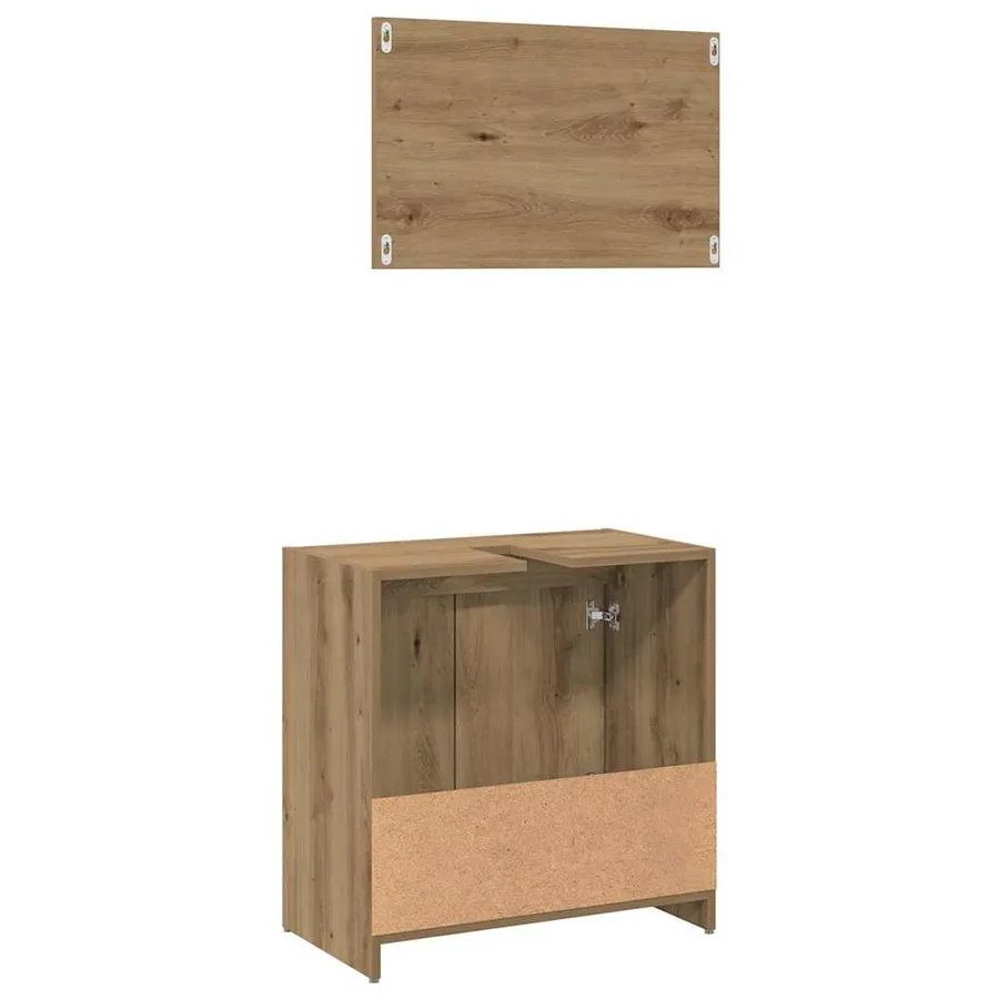 Ensemble de meubles salle de bain 2 pcs bois d'ingénierie - 7