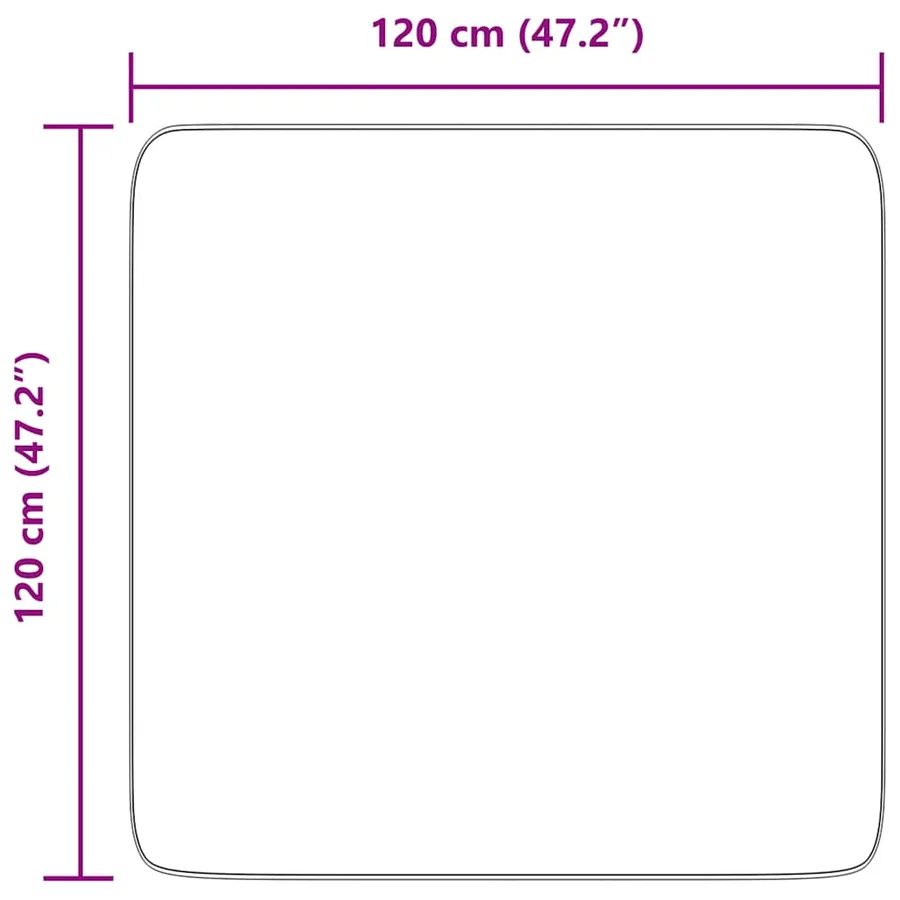 Tapis shaggy à poils longs NAVARRA gris clair 120x120 cm - 10