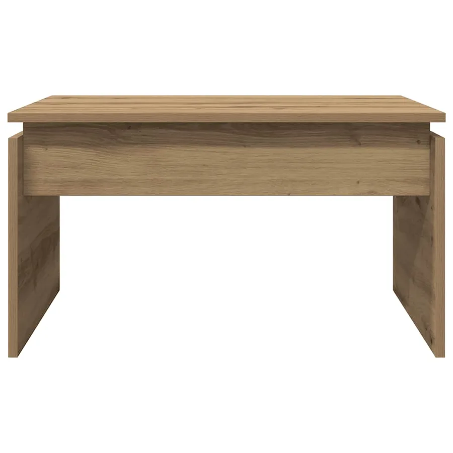 Table basse chêne artisanal 68x50x38 cm bois d'ingénierie - 4