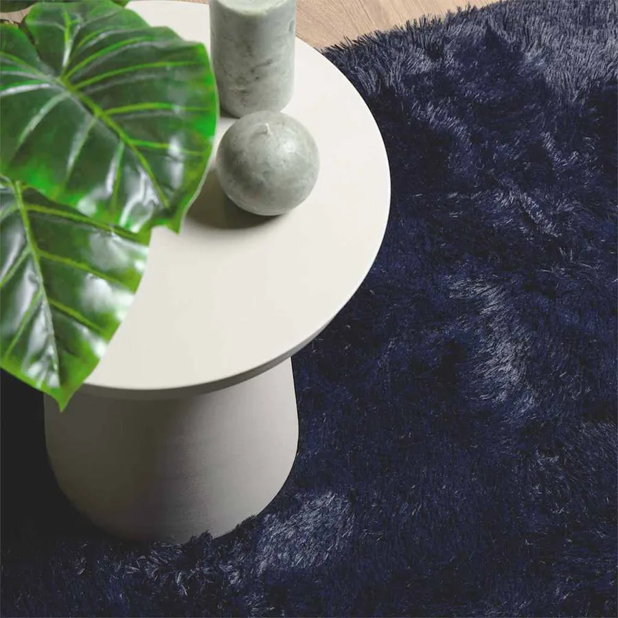 Tapis shaggy à poils longs NAVARRA bleu marine 200x290 cm - 8