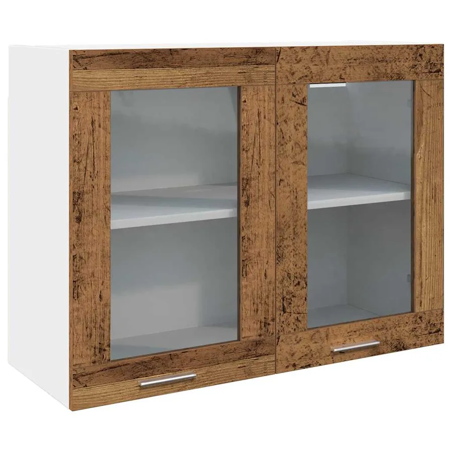 Ensemble de 7 meubles de cuisine "Lyon" en bois d'ingénierie vieilli - 8