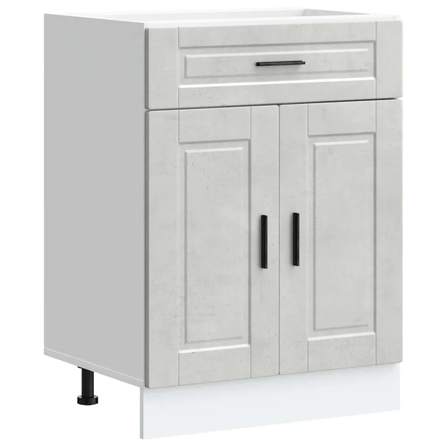 Armoire de cuisine Porto gris béton bois d'ingénierie - 2