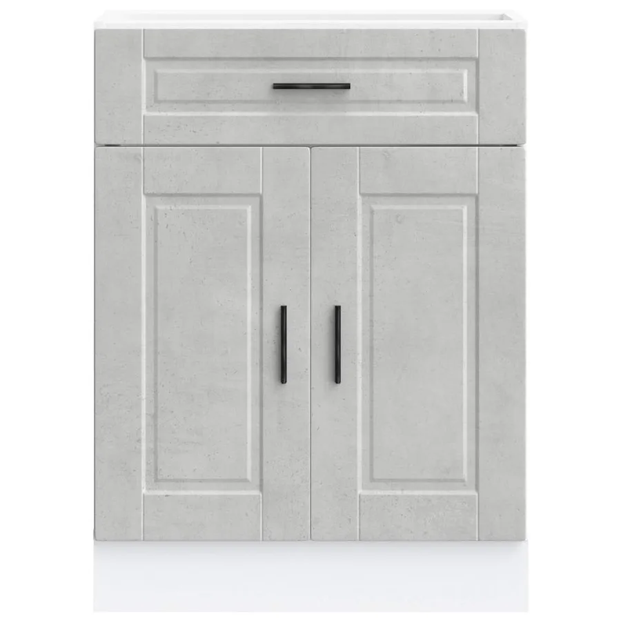 Armoire de cuisine Porto gris béton bois d'ingénierie - 4