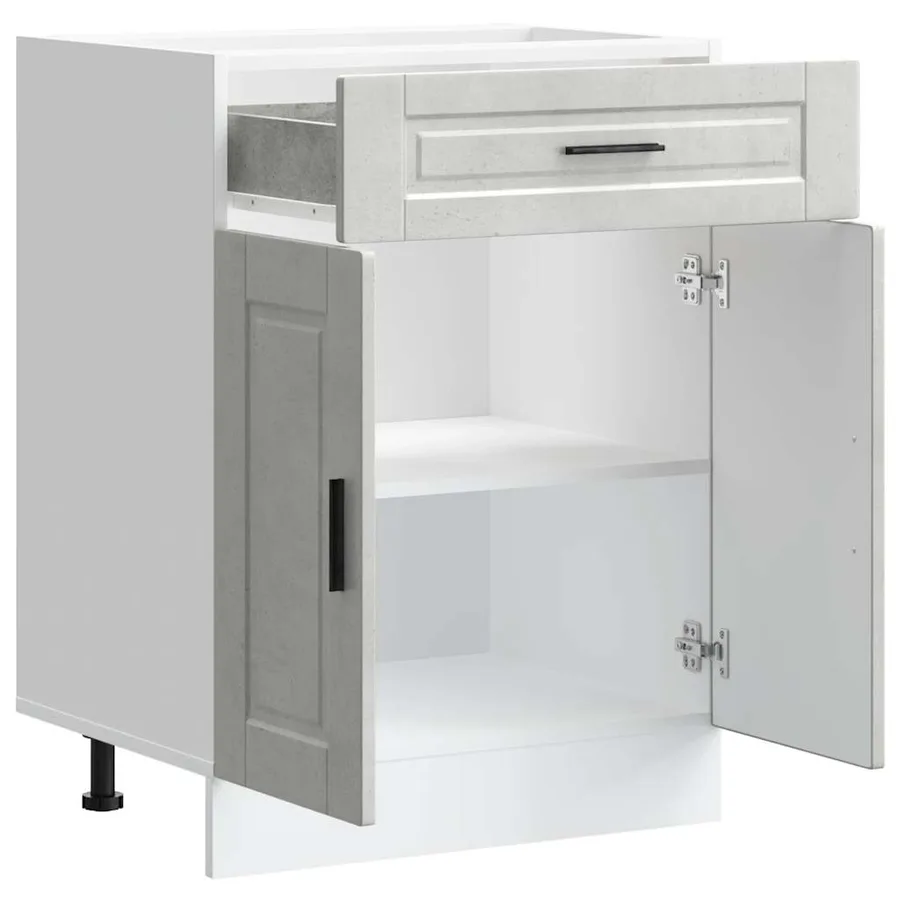 Armoire de cuisine Porto gris béton bois d'ingénierie - 5