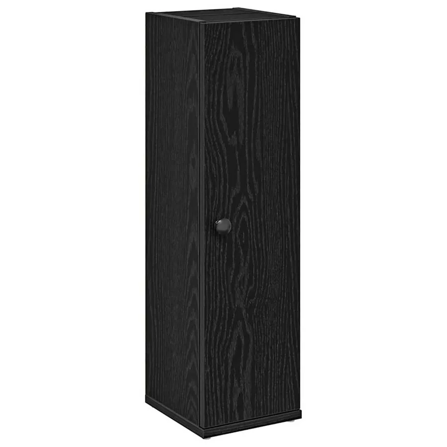 Meuble de salle de bain avec porte-rouleau noir 20,5x22x72 cm - 2