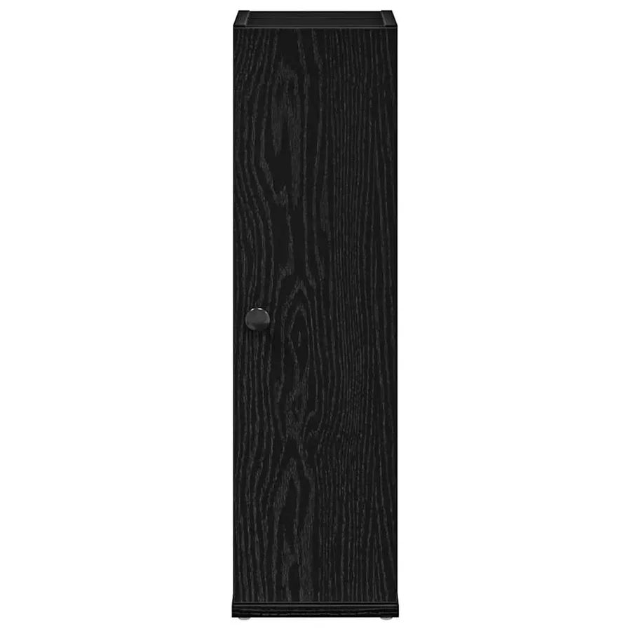 Meuble de salle de bain avec porte-rouleau noir 20,5x22x72 cm - 4
