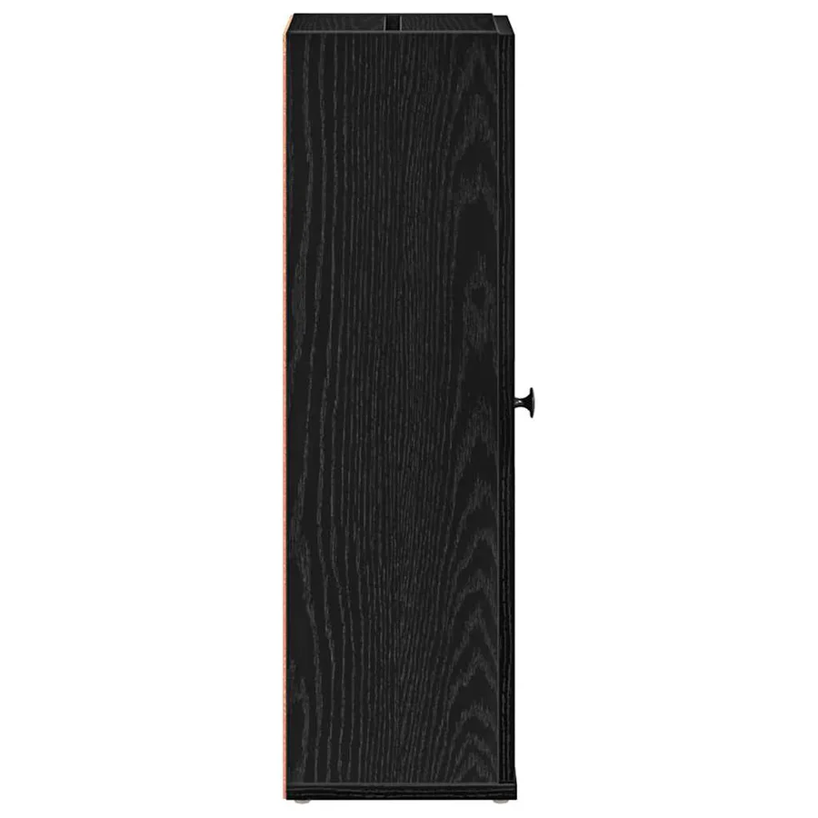 Meuble de salle de bain avec porte-rouleau noir 20,5x22x72 cm - 6