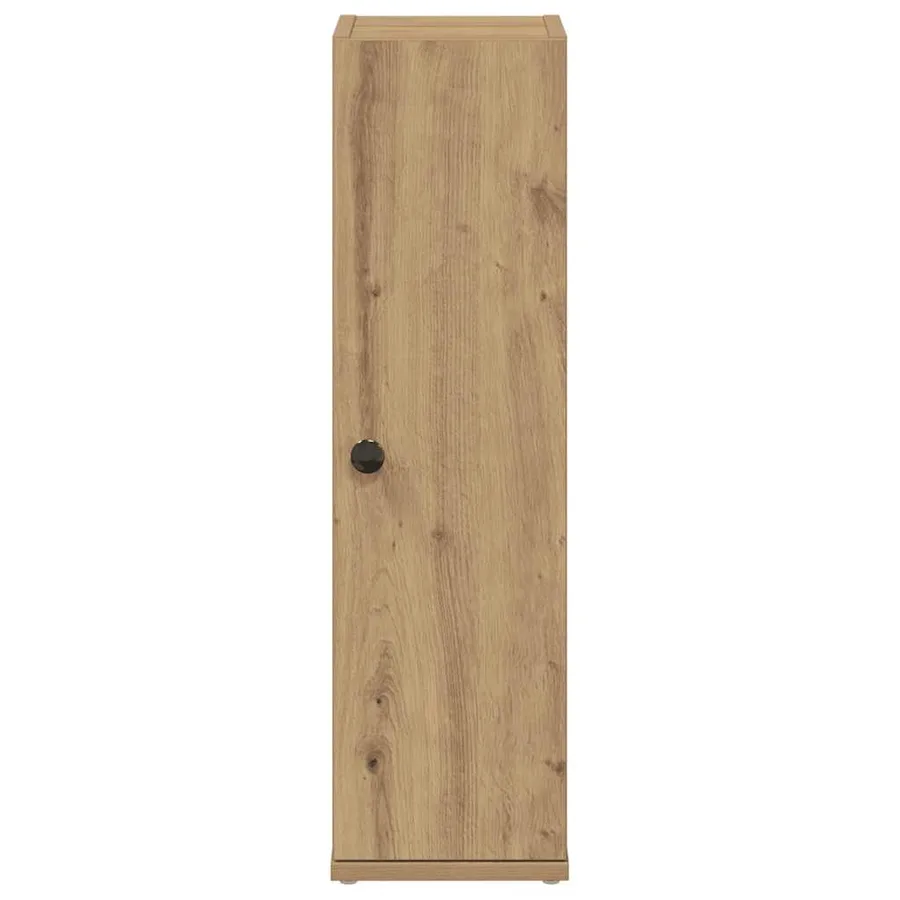 Meuble de salle de bain avec porte-rouleau chêne artisanal - 4