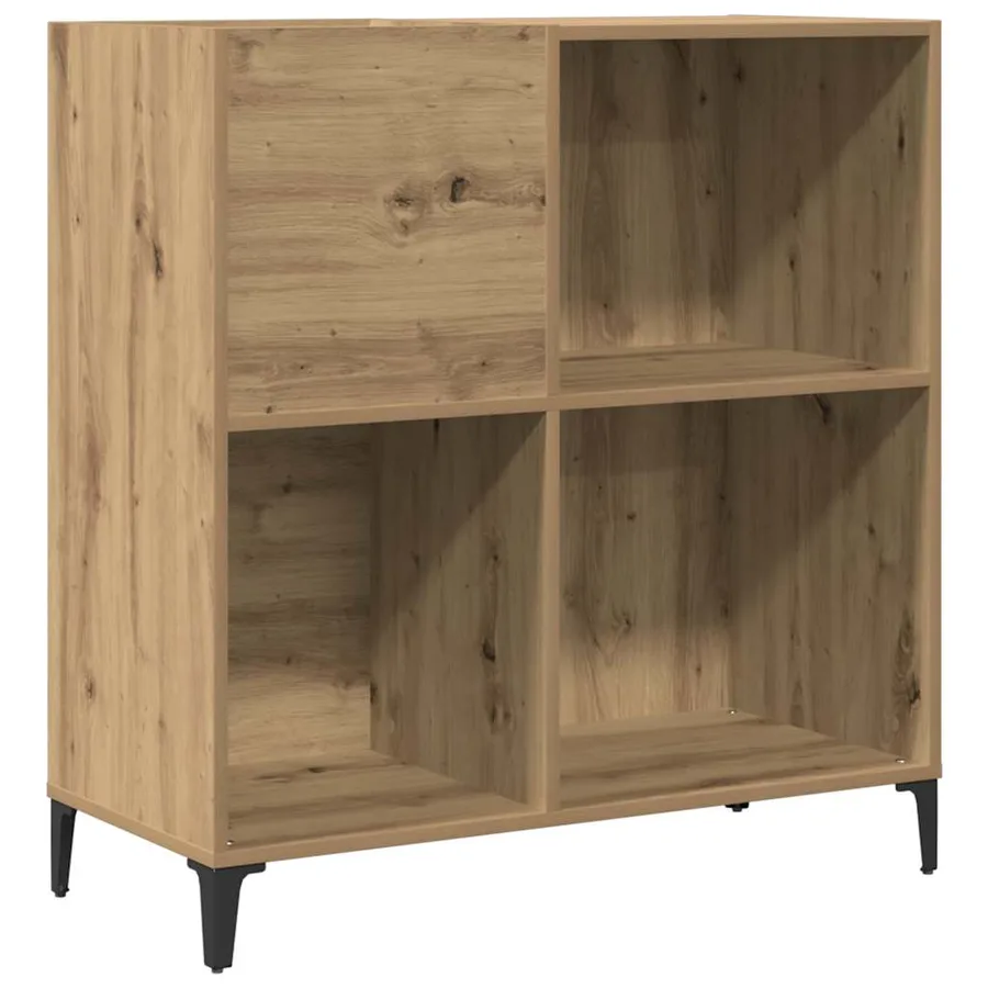 Armoire à disques chêne artisanal 84,5x38x89 cm bois ingénierie - 2