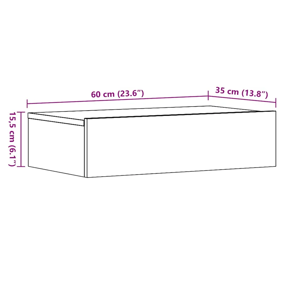 Meubles TV avec éclairage LED 2 pcs vieux bois 60x35x15,5 cm - 15