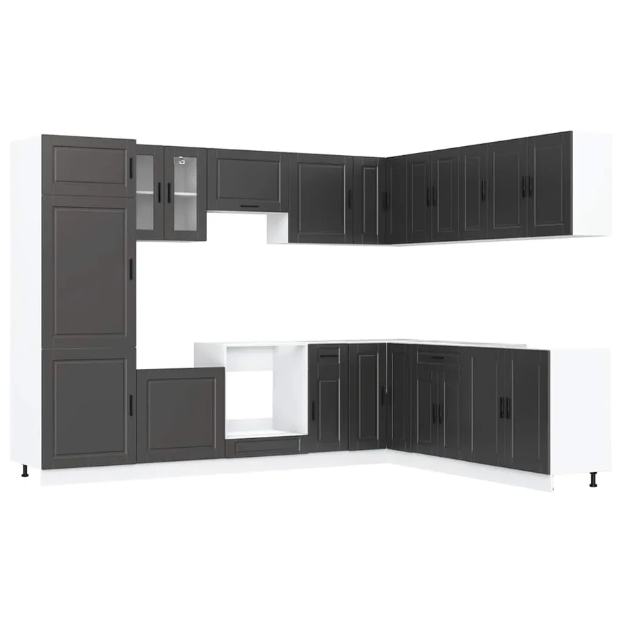 Ensemble d'armoires de cuisine 14 pcs Porto bois d'ingénierie - 2