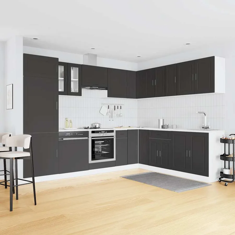 Ensemble d'armoires de cuisine 14 pcs Porto bois d'ingénierie - 3