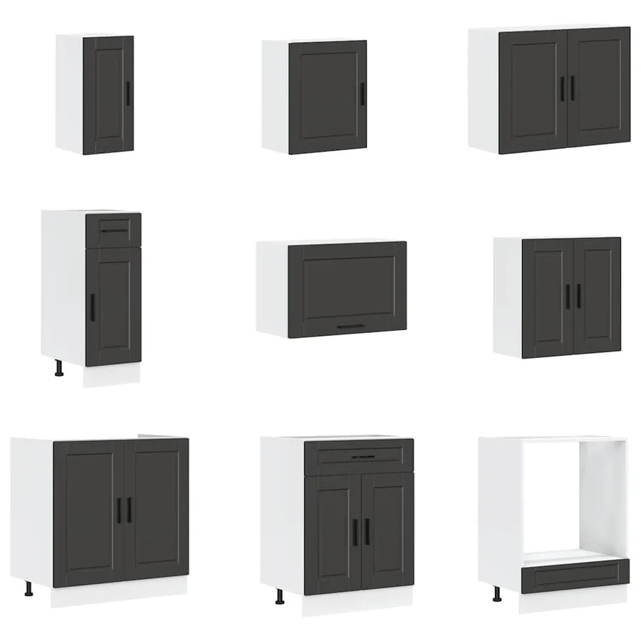 Ensemble d'armoires de cuisine 14 pcs Porto bois d'ingénierie - 4