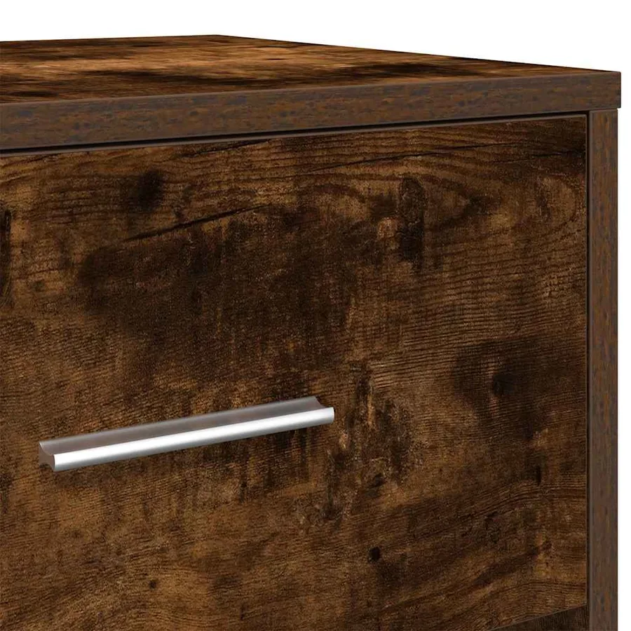 Tables de chevet 2 pcs avec tiroir chêne fumé 40x34x50 cm - 10