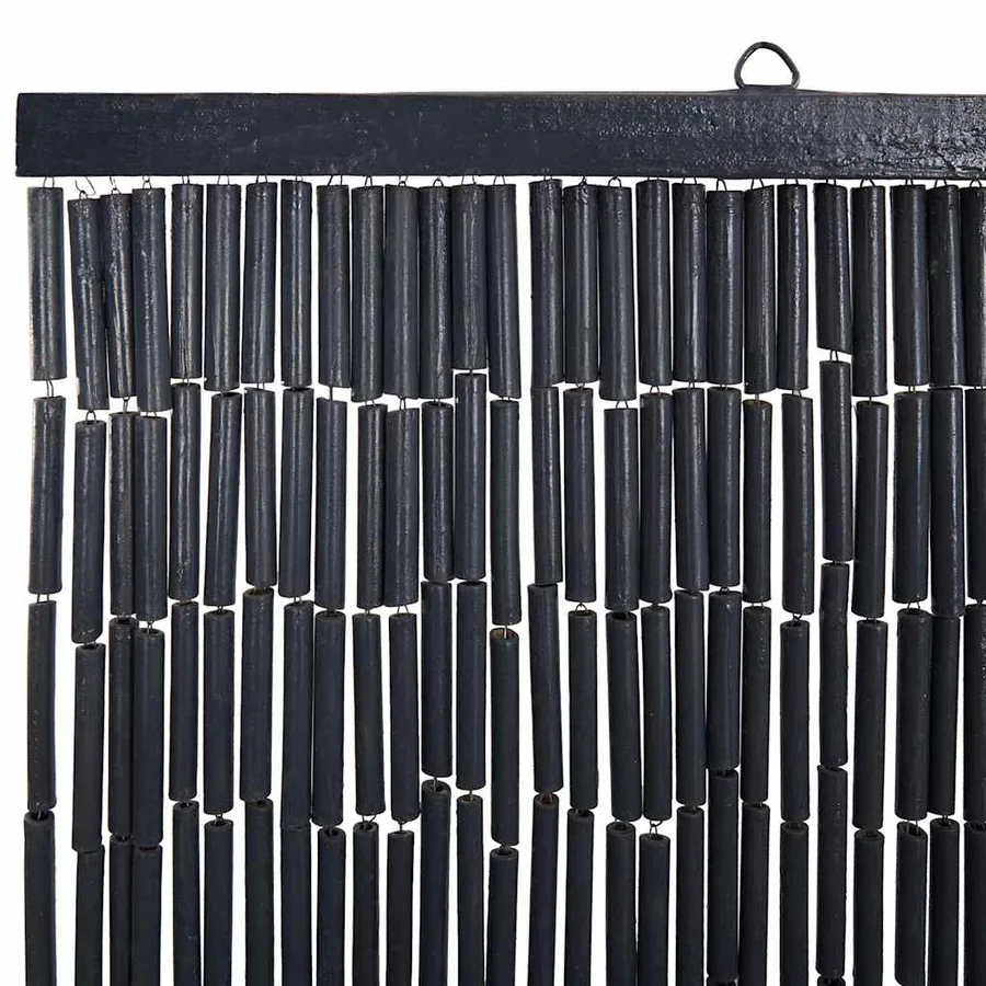 Rideau anti-insectes gris foncé 100x200 cm bambou - 4