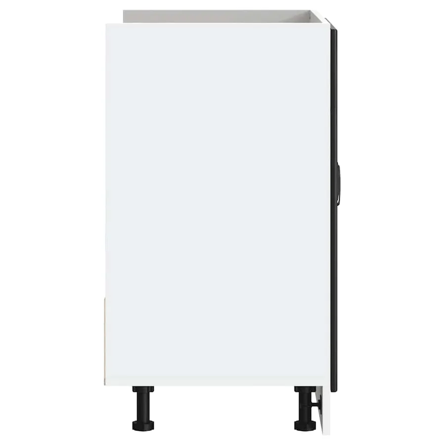 Meuble bas pour évier Kalmar noir 80x46x81,5 cm bois ingénierie - 6