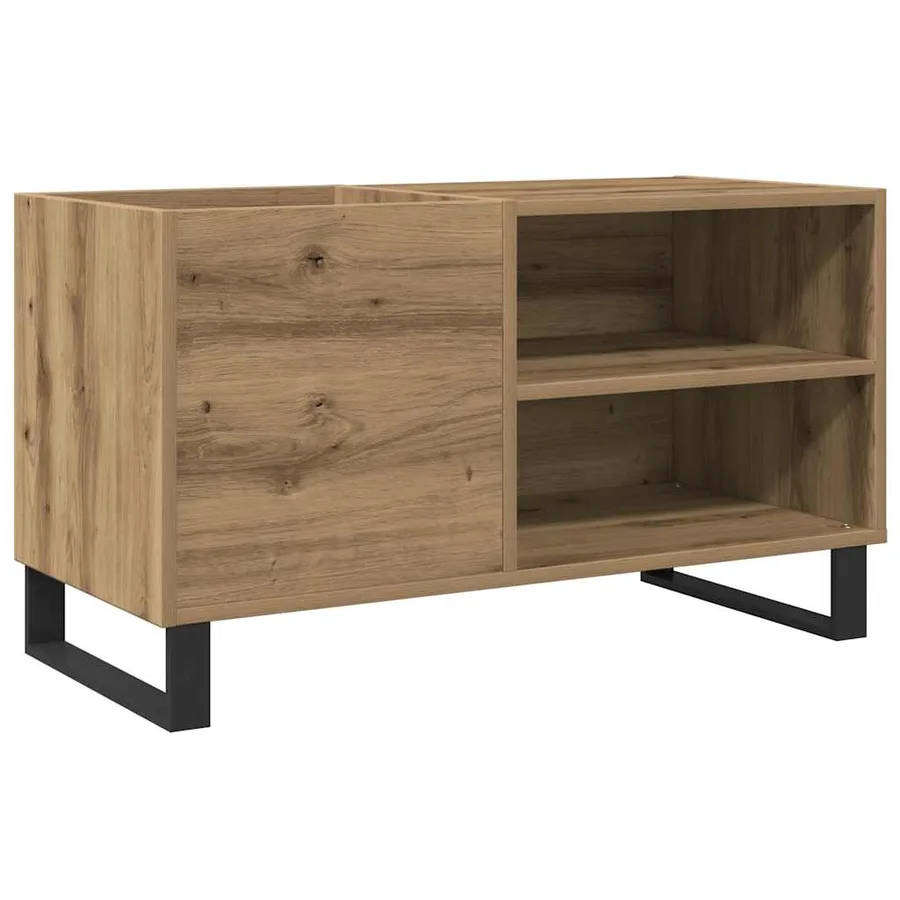 Armoire à disques chêne artisanal 84,5x38x48 cm bois ingénierie - 2