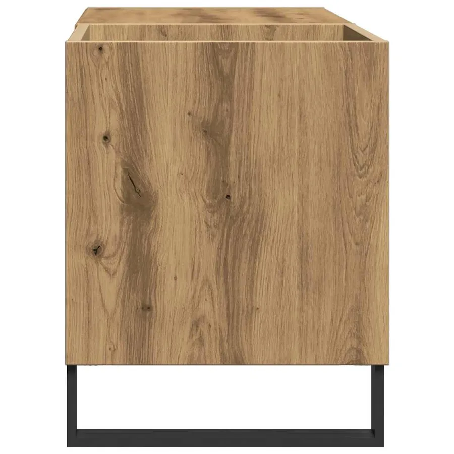 Armoire à disques chêne artisanal 84,5x38x48 cm bois ingénierie - 5