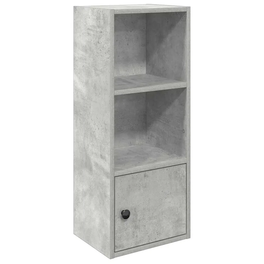 Bibliothèque gris béton 31x24x77 cm bois d'ingénierie - 2