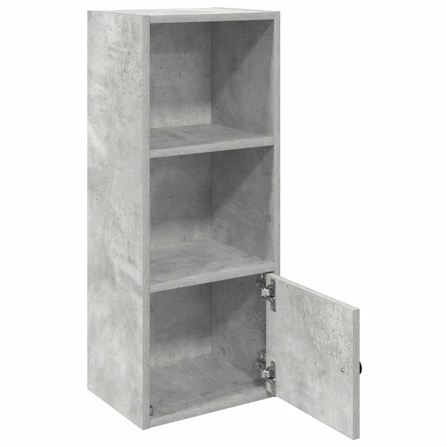 Bibliothèque gris béton 31x24x77 cm bois d'ingénierie - 4