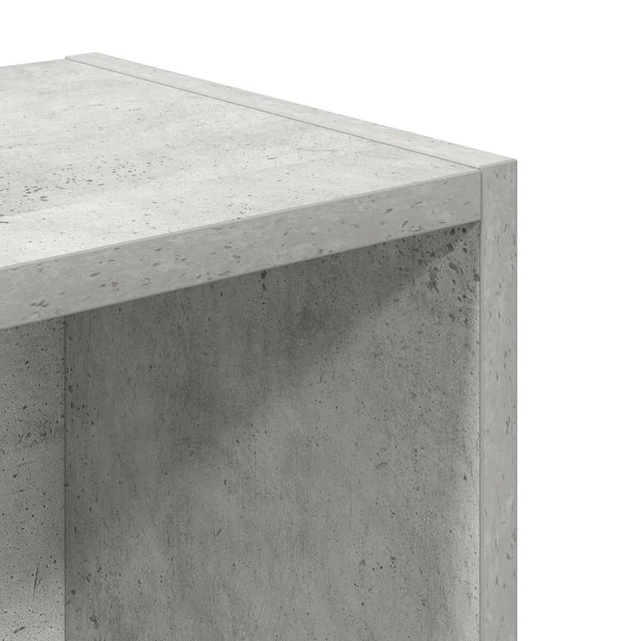 Bibliothèque gris béton 31x24x77 cm bois d'ingénierie - 9