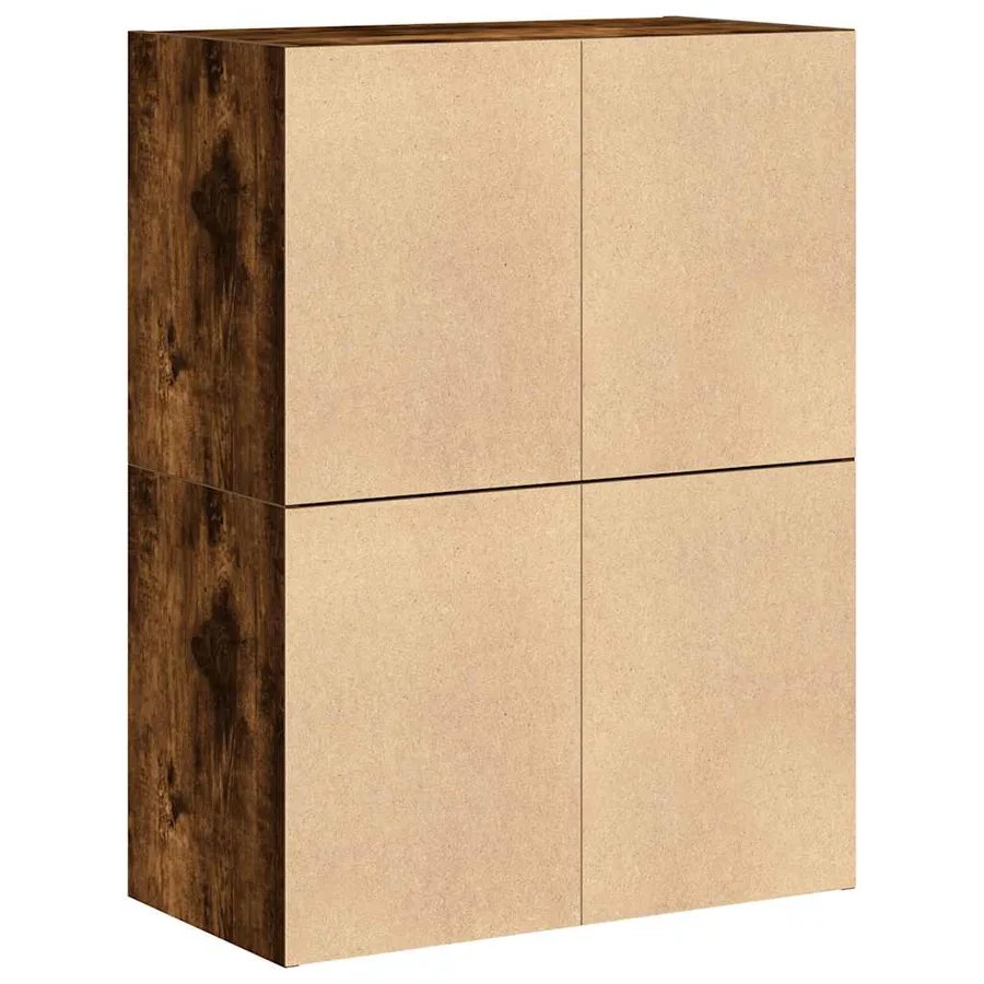 Armoires avec 2 tiroirs 2 pcs chêne fumé bois d'ingénierie - 7