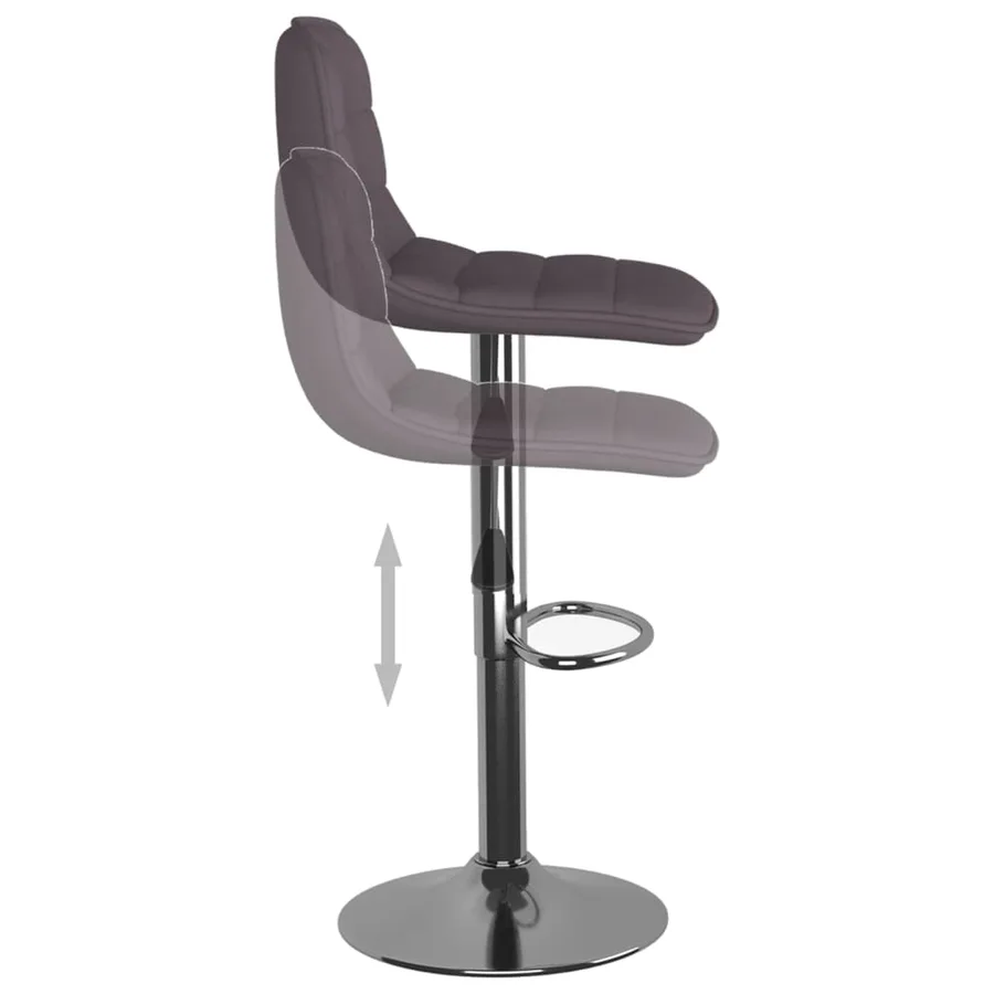 Tabourets de bar lot de 2 taupe tissu - 7