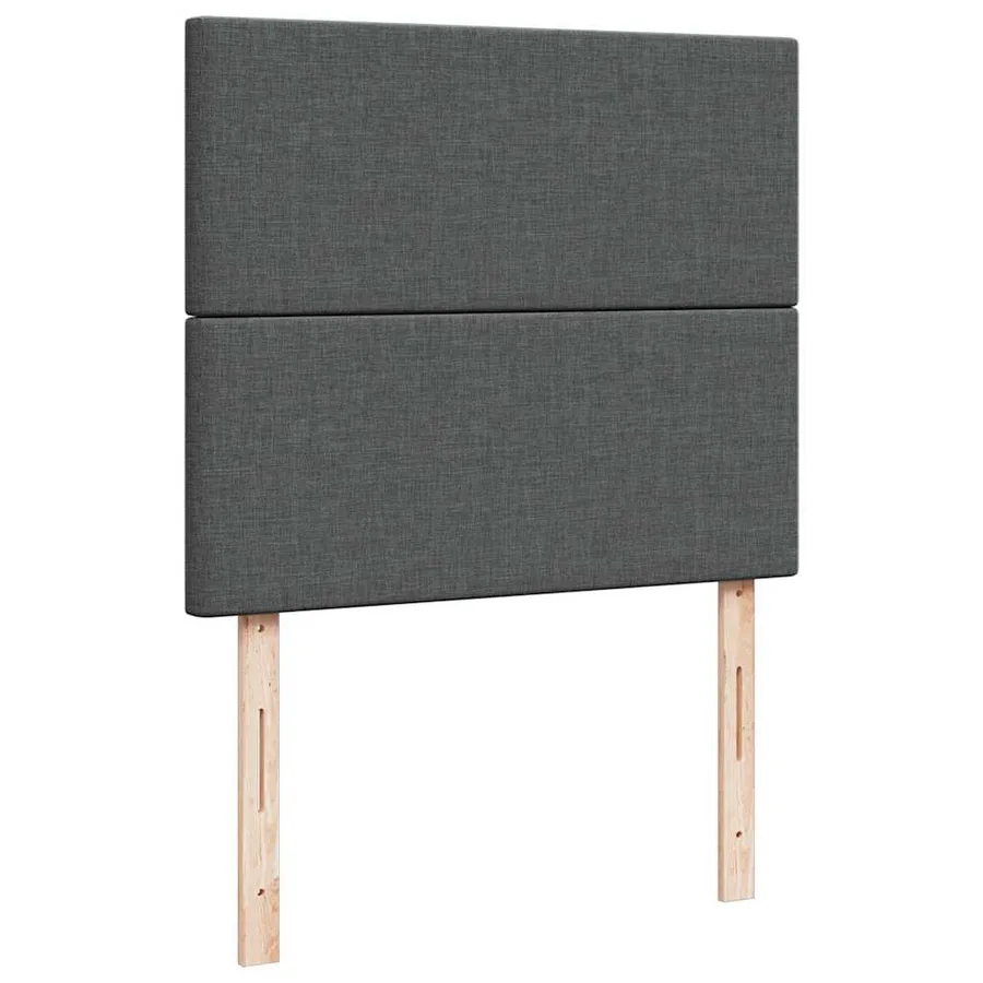 Cadre de lit ottoman avec matelas gris foncé 120x200cm tissu - 10