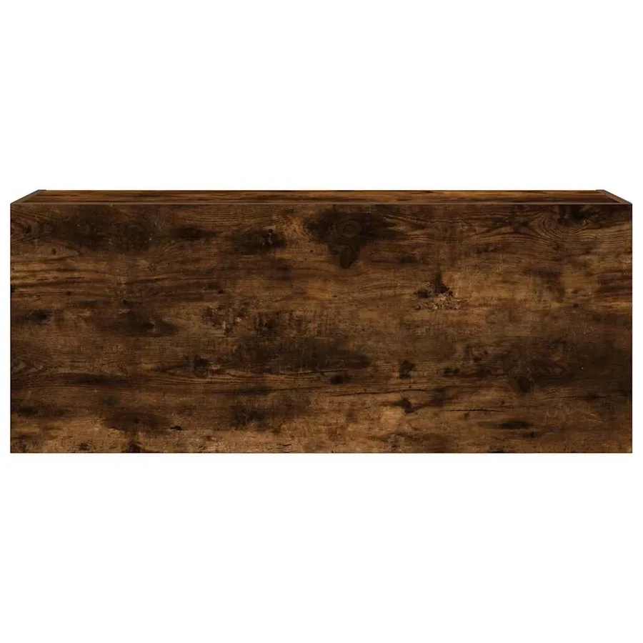 Armoire murale de bain chêne fumé 100x25x40cm bois d'ingénierie - 5