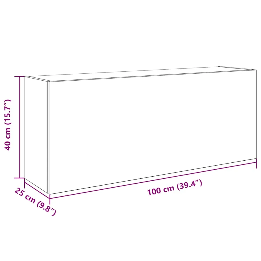 Armoire murale de bain chêne artisanal bois d'ingénierie - 11