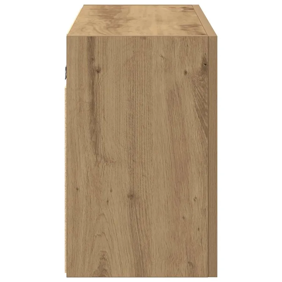 Armoire murale de bain chêne artisanal bois d'ingénierie - 6