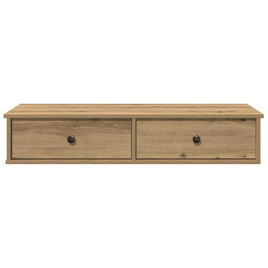 Étagère murale avec tiroirs chêne artisanal bois d'ingénierie - 4