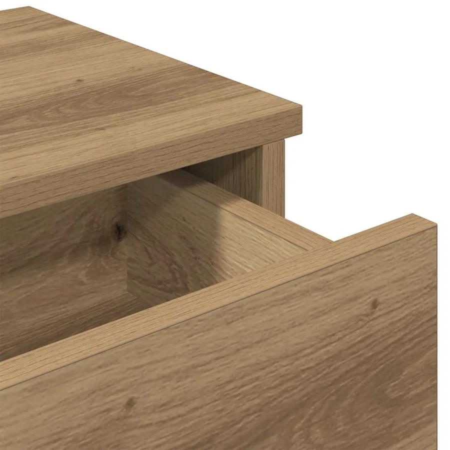 Étagère murale avec tiroirs chêne artisanal bois d'ingénierie - 8