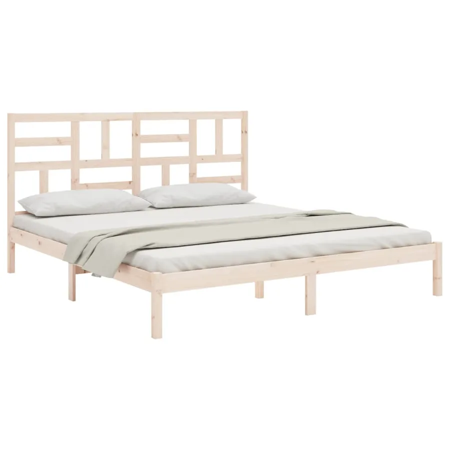 Cadre de lit sans matelas bois massif 180x200 cm - 3
